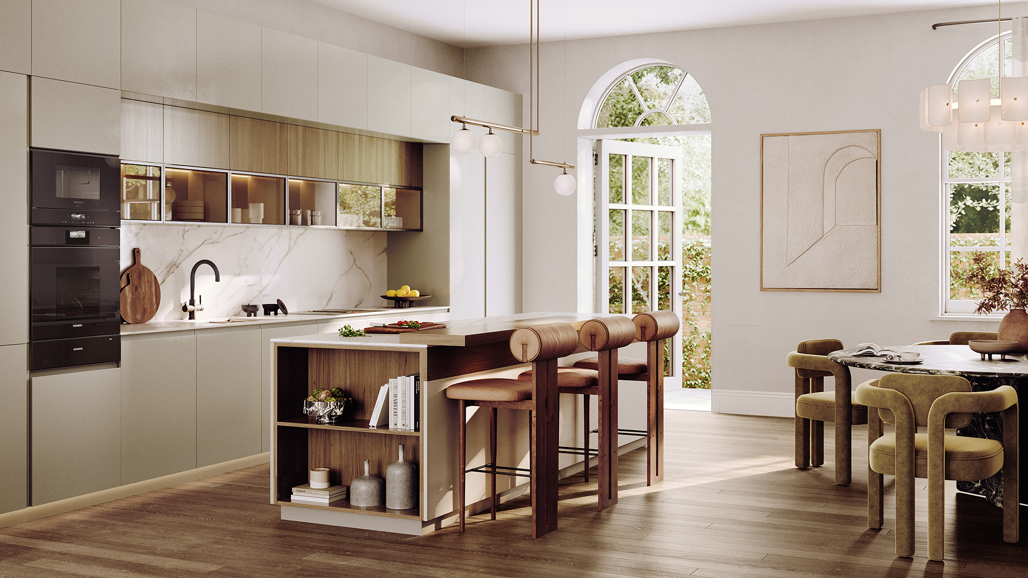 Fifty Brook Green interior — contemporary kitchen with high-specification finishes