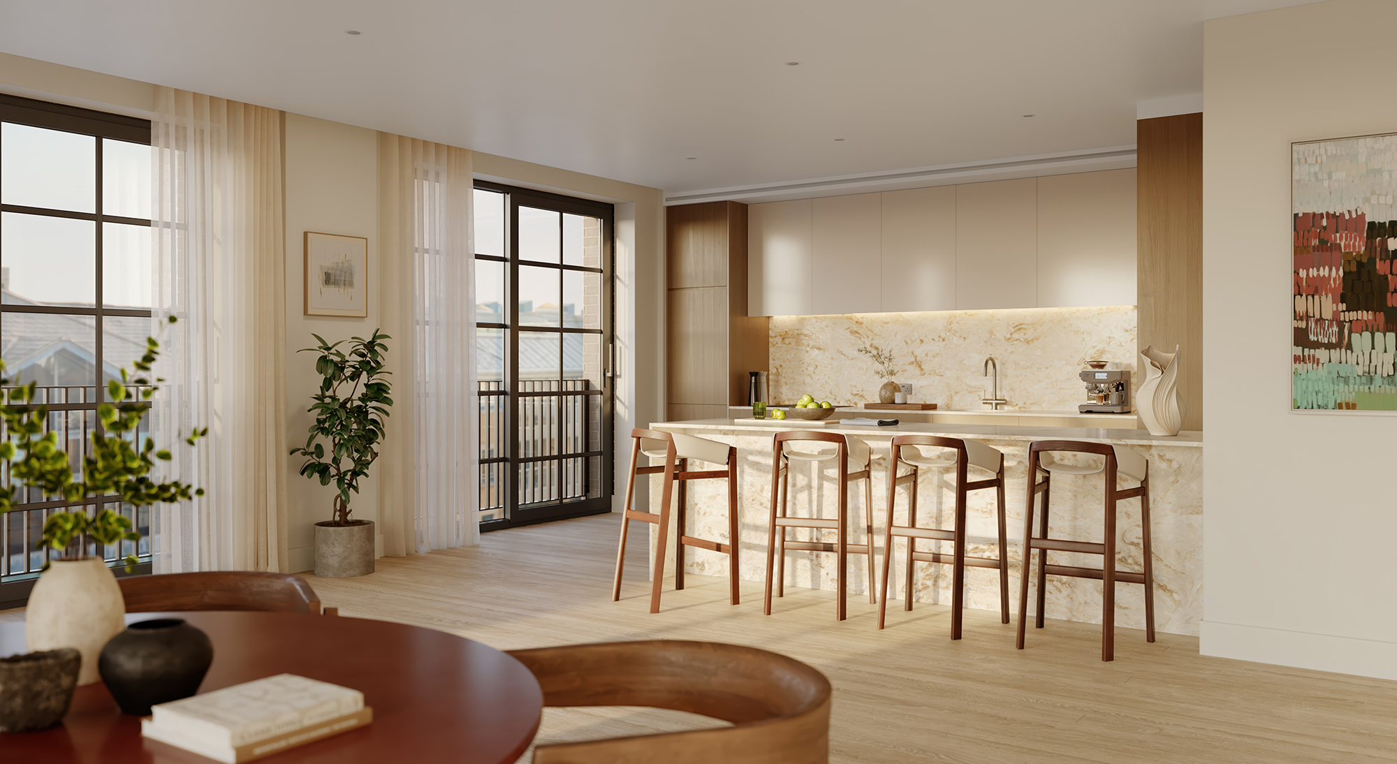 Open-plan kitchen & dining