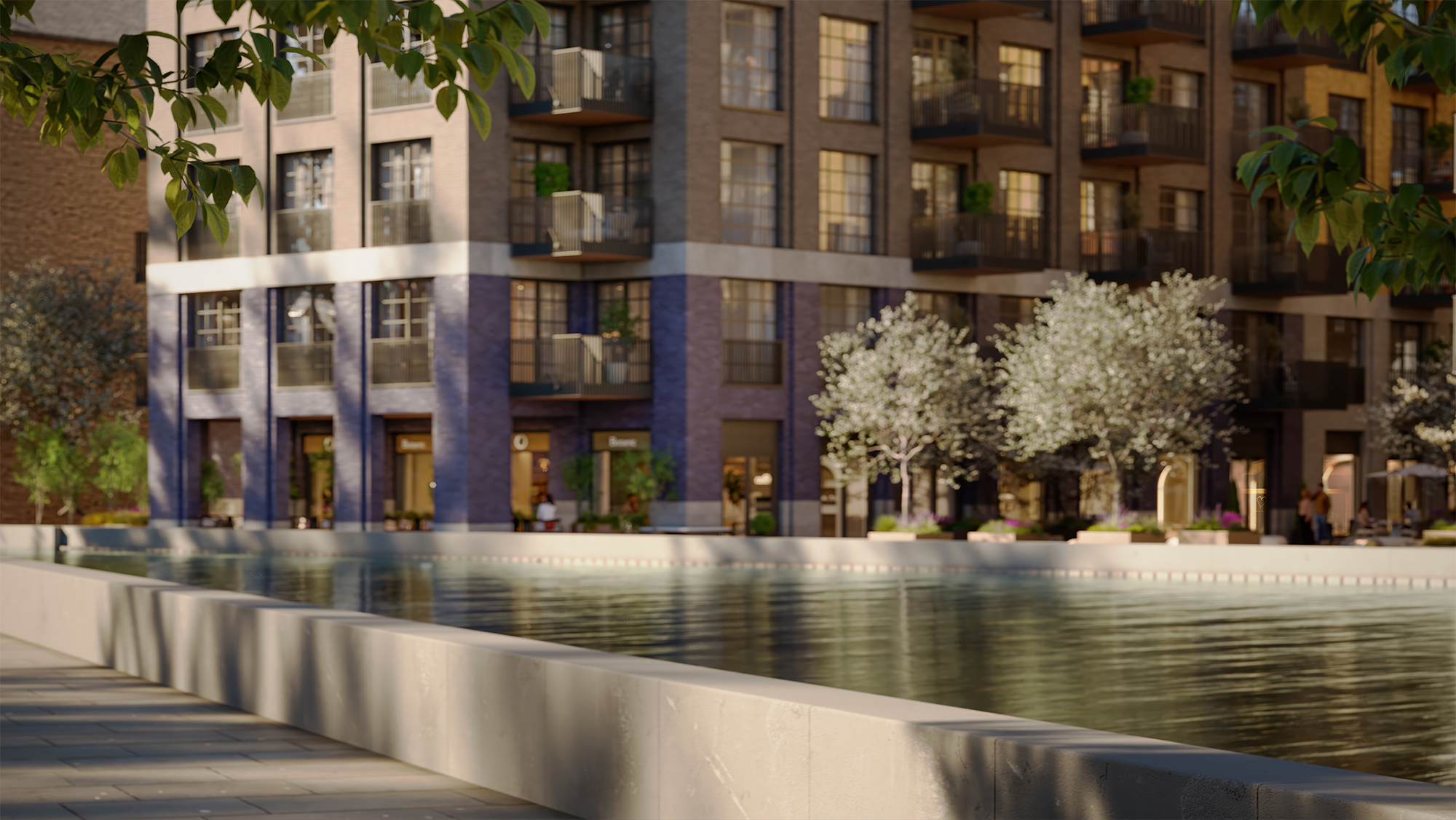 Waterside plaza & reflecting pool